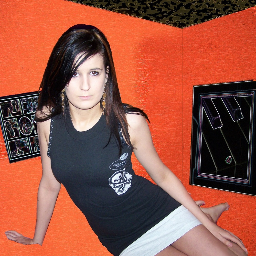 T-shirt Dress Made of 2 Fav recycled Tees.